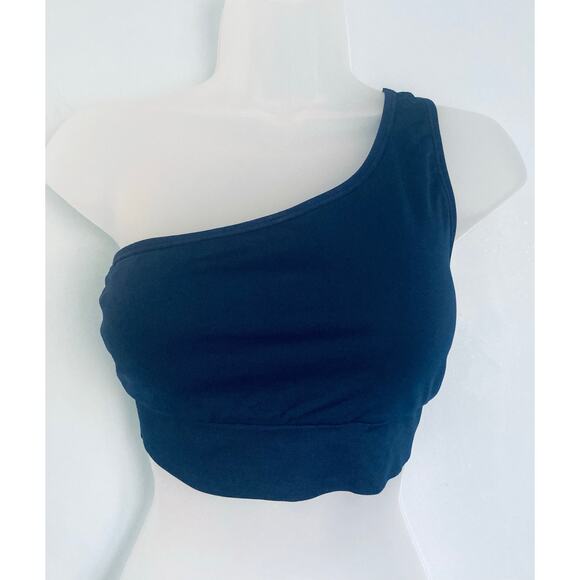Victoria's Secret PINK Active Bra One Shoulder Navy Blue Medium NWOT - Picture 1 of 6